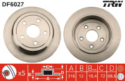 DF6027 Brzdový kotouč TRW