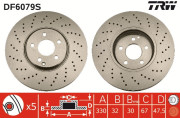 DF6079S Brzdový kotouč TRW