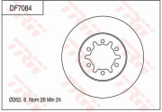 DF7084 Brzdový kotouč TRW