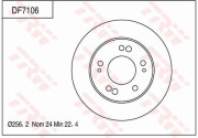 DF7106 Brzdový kotouč TRW