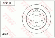 DF7112 Brzdový kotouč TRW