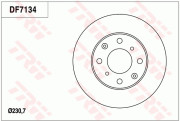 DF7134 Brzdový kotouč TRW