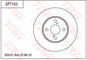DF7143 Brzdový kotouč TRW