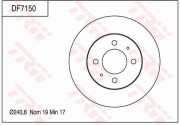 DF7150 Brzdový kotouč TRW