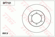 DF7151 Brzdový kotouč TRW