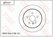 DF7177 Brzdový kotouč TRW