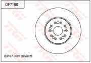 DF7188 Brzdový kotouč TRW