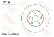 DF7189 Brzdový kotouč TRW