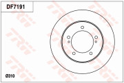 DF7191 Brzdový kotouč TRW