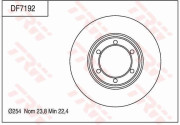 DF7192 Brzdový kotouč TRW