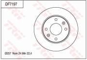 DF7197 Brzdový kotouč TRW