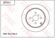 DF7211 Brzdový kotouč TRW