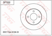 DF7222 Brzdový kotouč TRW