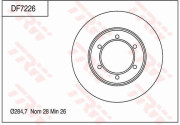 DF7226 Brzdový kotouč TRW