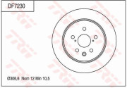 DF7230 Brzdový kotouč TRW