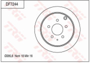DF7244 TRW brzdový kotúč DF7244 TRW