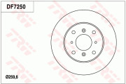 DF7250 Brzdový kotouč TRW