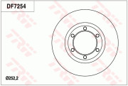 DF7254 TRW brzdový kotúč DF7254 TRW