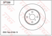 DF7268 TRW brzdový kotúč DF7268 TRW