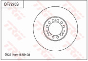 DF7270S TRW brzdový kotúč DF7270S TRW