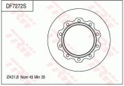 DF7272S Brzdový kotouč TRW