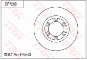 DF7288 Brzdový kotouč TRW