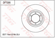 DF7295 Brzdový kotouč TRW