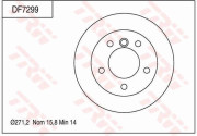 DF7299 Brzdový kotouč TRW