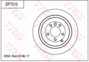 DF7312 Brzdový kotouč TRW