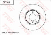 DF7318 Brzdový kotouč TRW