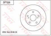 DF7326 Brzdový kotouč TRW
