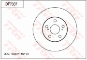 DF7337 TRW brzdový kotúč DF7337 TRW