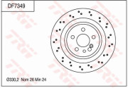 DF7349 Brzdový kotouč TRW