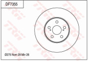 DF7355 Brzdový kotouč TRW