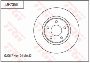 DF7356 Brzdový kotouč TRW