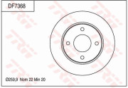 DF7368 Brzdový kotouč TRW