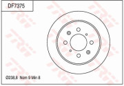 DF7375 Brzdový kotouč TRW