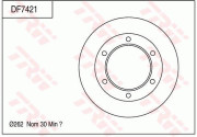 DF7421 Brzdový kotouč TRW