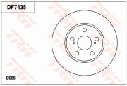 DF7435 TRW brzdový kotúč DF7435 TRW