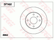 DF7452 Brzdový kotouč TRW