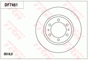 DF7461 Brzdový kotouč TRW