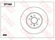DF7464 TRW brzdový kotúč DF7464 TRW