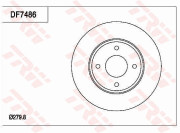 DF7486 Brzdový kotouč TRW