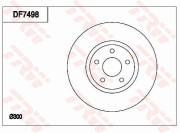 DF7498 Brzdový kotouč TRW