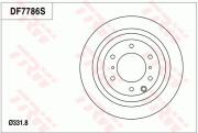 DF7786 Brzdový kotouč TRW