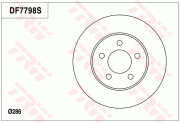 DF7798 Brzdový kotouč TRW