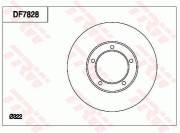 DF7828 Brzdový kotouč TRW