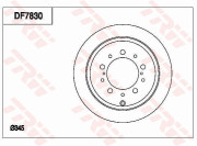 DF7830 TRW brzdový kotúč DF7830 TRW