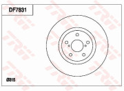 DF7831 Brzdový kotouč TRW