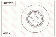 DF7837 Brzdový kotouč TRW